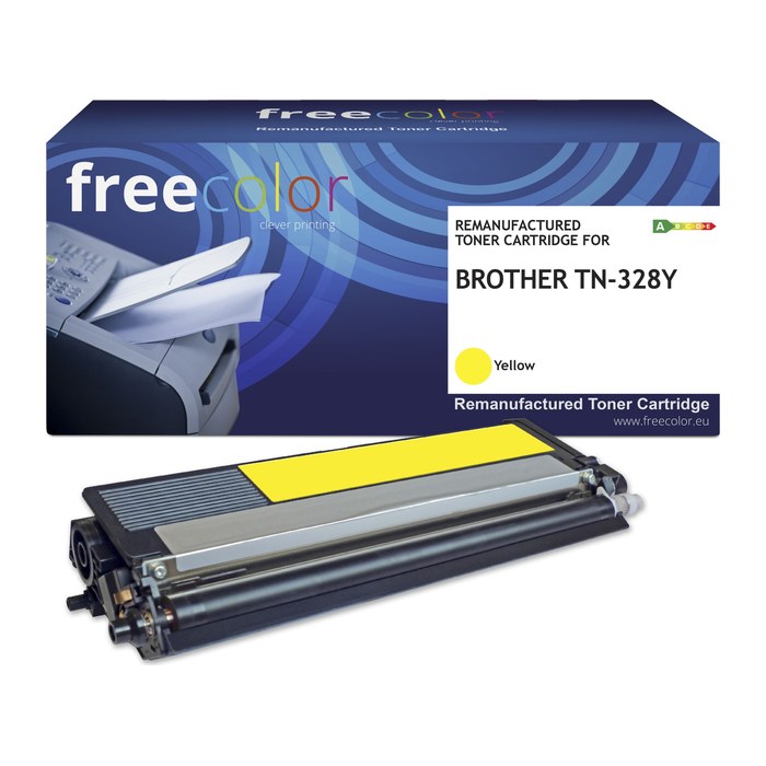 Freecolor Toner Brother TN-328Y yellow 6000 Seiten remanufactured