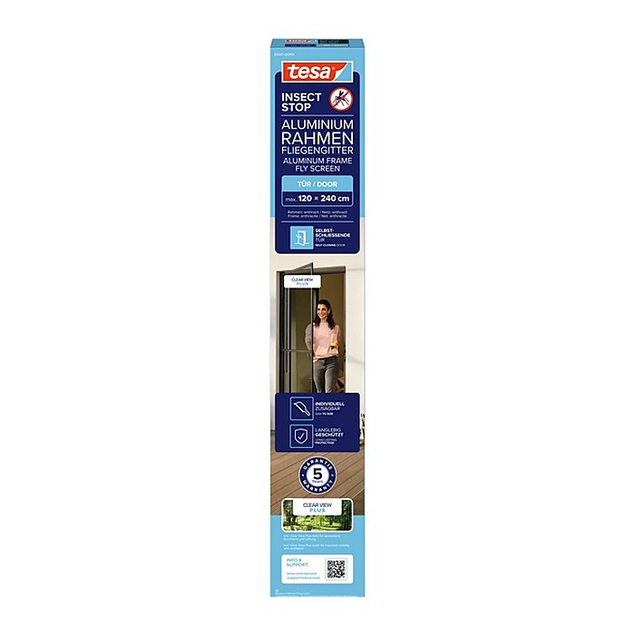 tesa Fliegengitter-Tür INSECT STOP anthrazit 1,2 x 2,4 m