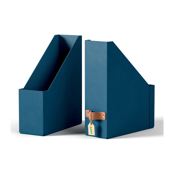 LEITZ Stehsammler Puro 24710068 dunkelblau Karton, DIN A4, 2 St.
