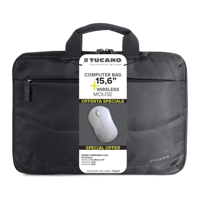TUCANO Laptoptasche Idea bundle Kunststoff schwarz BU-BIDEA-WM bis 35,6 cm (14 Zoll)