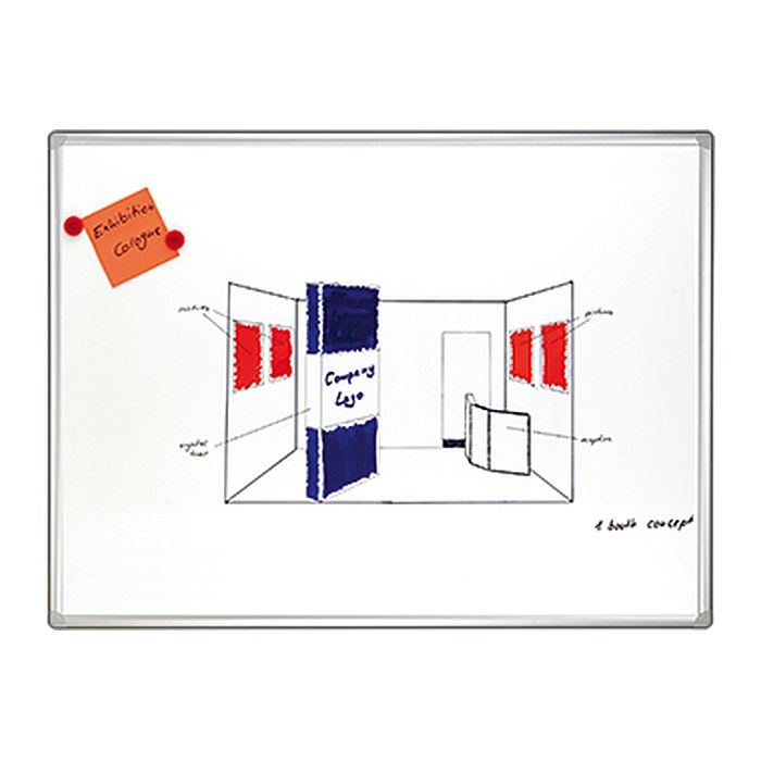 FRANKEN Whiteboard PRO 240,0 x 120,0 cm weiß emaillierter Stahl