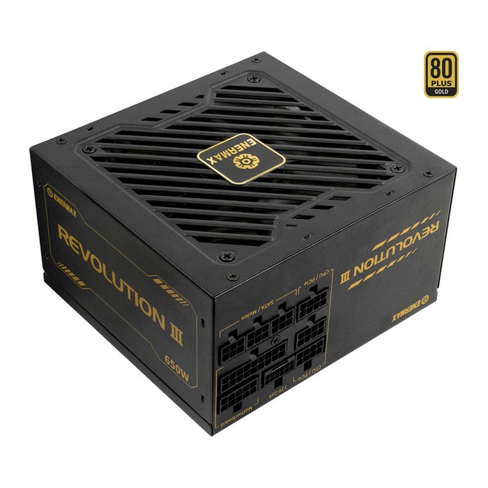 Enermax Power Supply 650W Revolution3 80+ Gold Black FULLMOD