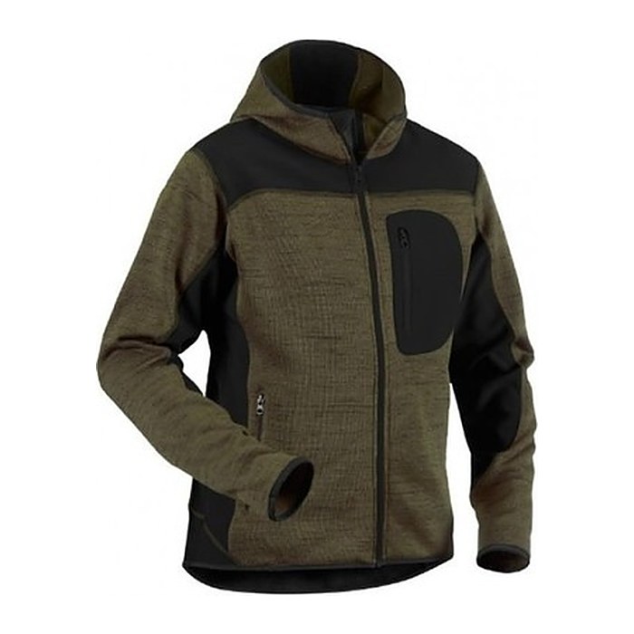 BLAKLÄDER® Herren Strickjacke 4930 armygrün/schwarz Größe 3XL