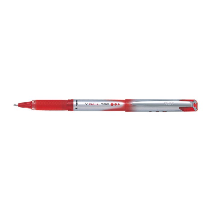 PILOT V-BALL GRIP 07 Tintenroller rot/silber 0,4 mm, Schreibfarbe: rot, 1 St.