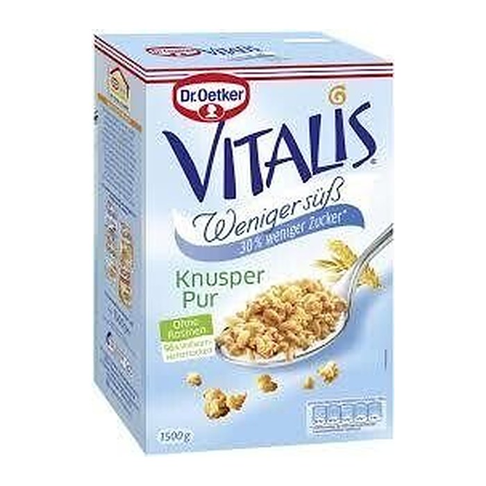 Dr. Oetker Vitalis Knusper Pur weniger süß Müsli 1,5 kg, 1 St.