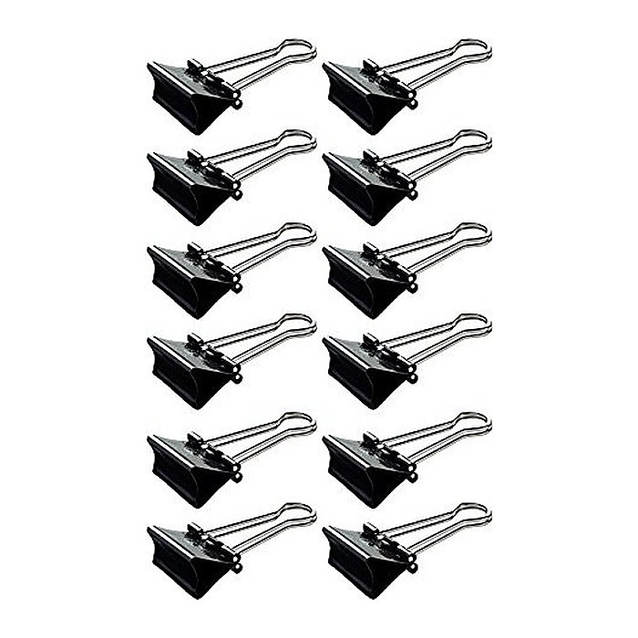 MAUL Foldbackklammern schwarz 1,5 cm, 12 St.