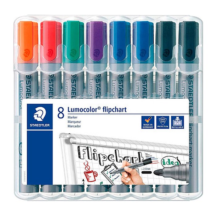 STAEDTLER 356 WP8 X Flipchart-Marker farbsortiert 2,0 mm, 8 St.