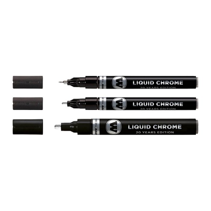 MOLOTOW LIQUID CHROME™ Acrylstifte-Set chrom 3 St.