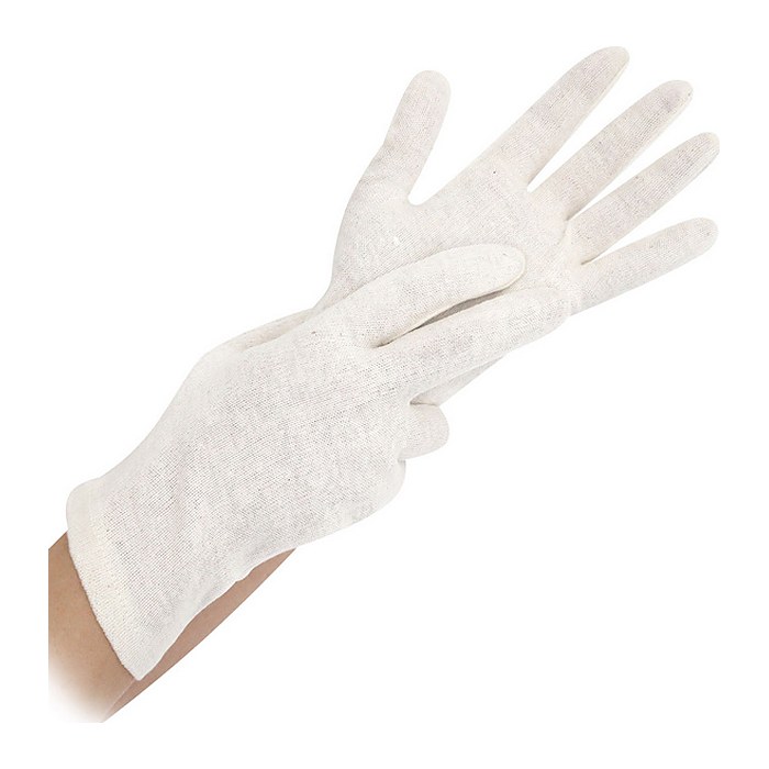 HYGOSTAR unisex Arbeitshandschuhe Nature weiß Größe 9, 24 St.