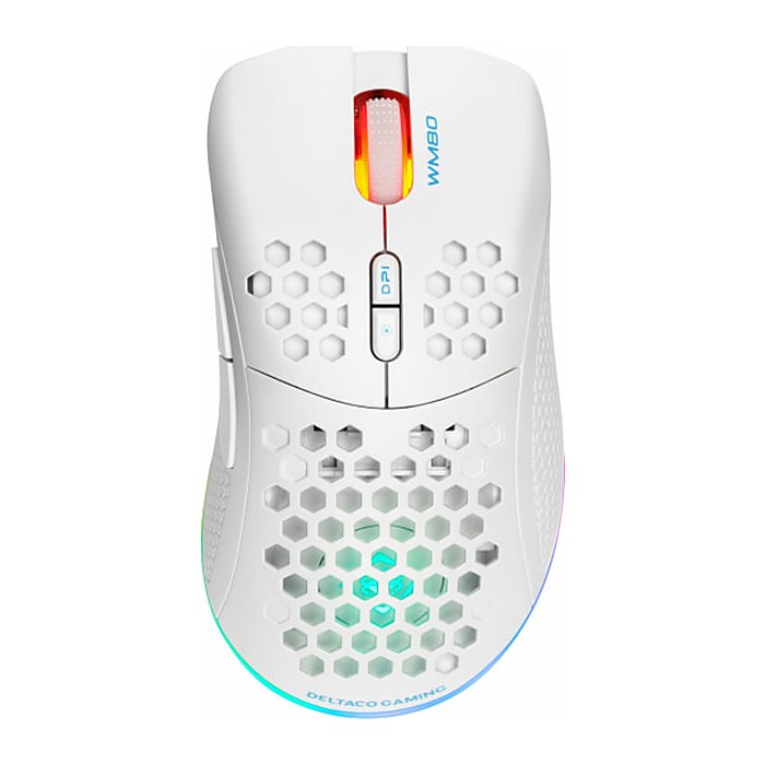 Deltaco Gaming Maus USB, RGB, weiß