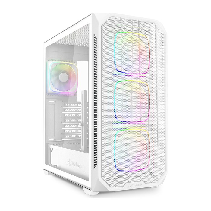Sharkoon Gehäuse AK5M RGB ATX 1xMetall weiß