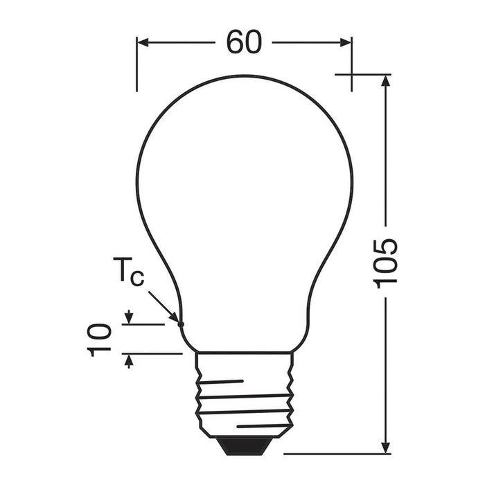 OSRAM LED-Lampen Classic 60 Filament Frosted E27 3,8 W matt, 3 St.