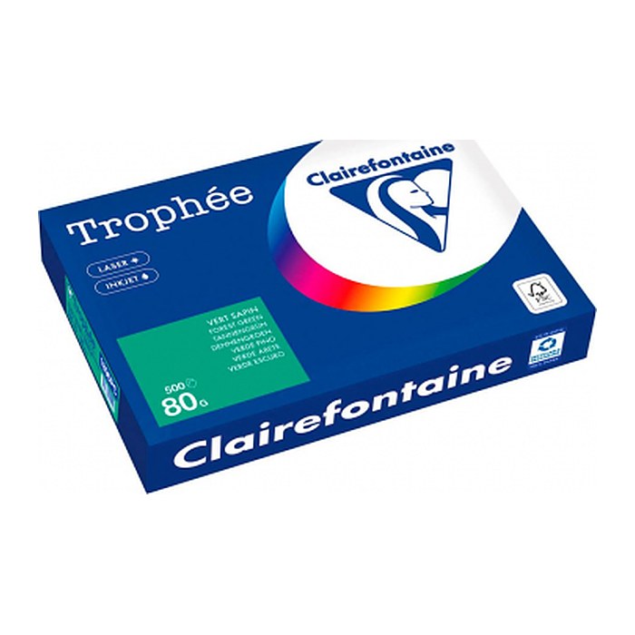Clairefontaine Kopierpapier Trophée tannengrün DIN A3 80 g/qm 500 Blatt