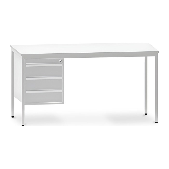 Schreibtisch mit Hängecontainern (Grau) (3 / 0 Schübe)