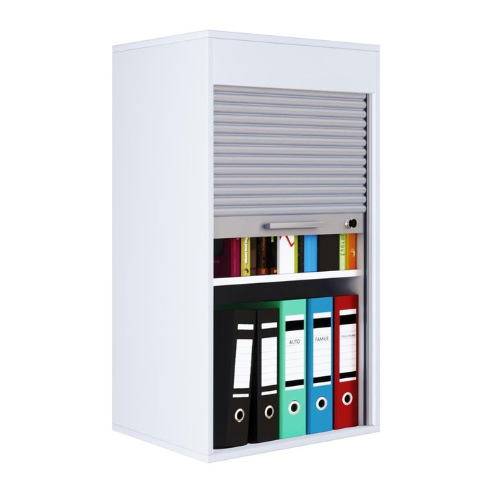 VCM my office Aktos L Rollladenschrank weiß 1 Fachboden 50,0 x 40,0 x 93,0 cm