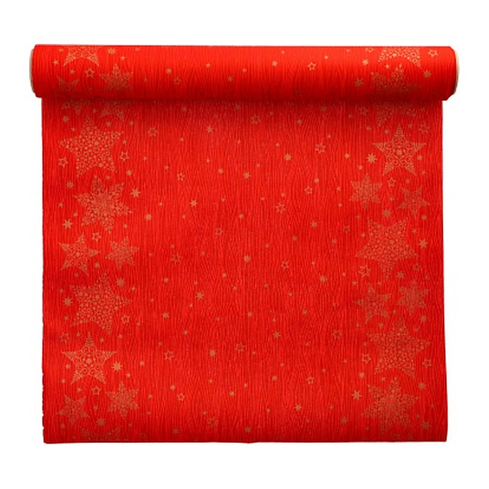 PAPSTAR Tischläufer Christmas Shine 88657 rot 40,0 cm x 3,0 m, 1 St.