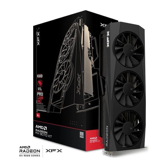 XFX RX 9070XT OC Gaming Quicksilver 16GB GDDR6 HDMI 3xDP