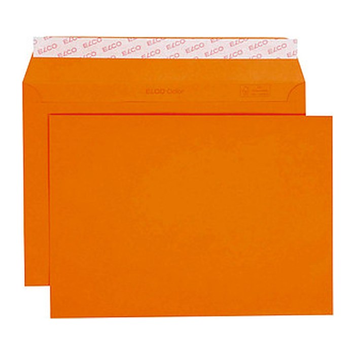 ELCO Briefumschläge Color DIN C5 ohne Fenster orange haftklebend 25 St.
