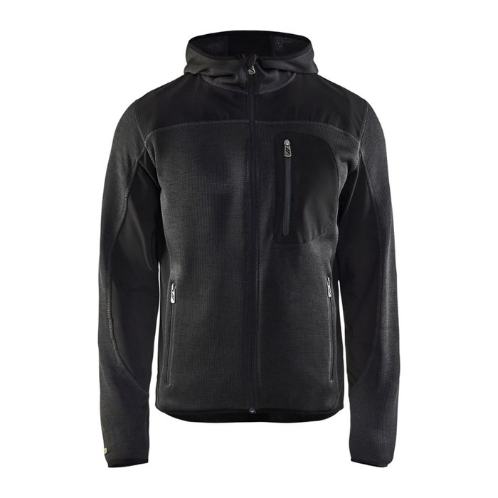 BLAKLÄDER® Herren Strickjacke 4930 dunkelgrau/schwarz Größe L