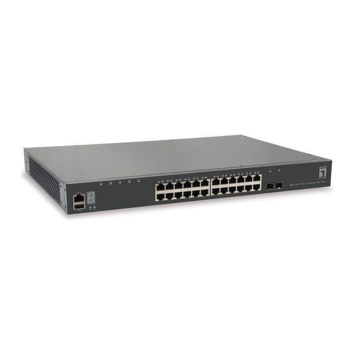 LevelOne Switch 24xGE/1x10G Module KILBY 19" Managed L3