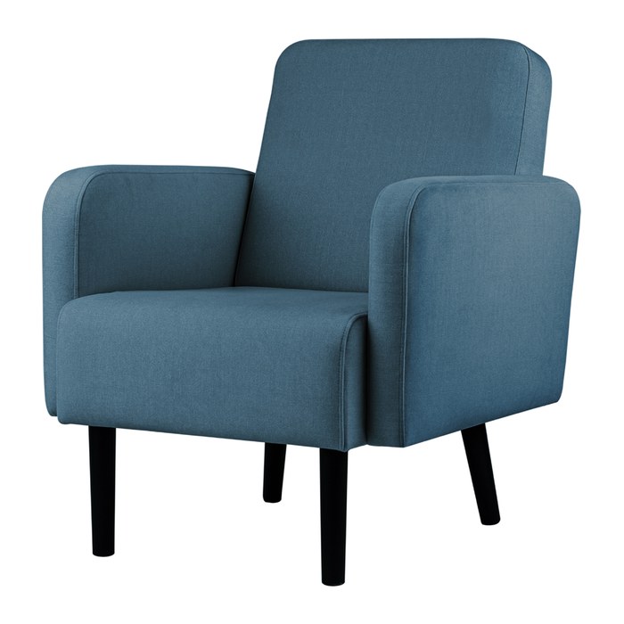 meet powered by PAPERFLOW Sessel LISBOA blau schwarz Stoff 71,0 x 81,5 x 83,0 cm, 1 St.