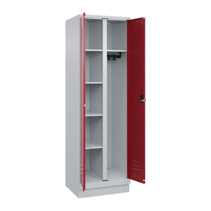 CP Spind Classic PLUS lichtgrau, rubinrot 080620-20 S10001, 1 Schließfach 60,0 x 50,0 x 195,0 cm