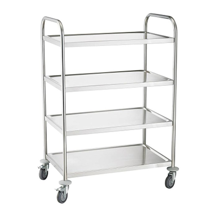 Servierwagen silber 84,5 x 52,5 x 125,0 cm