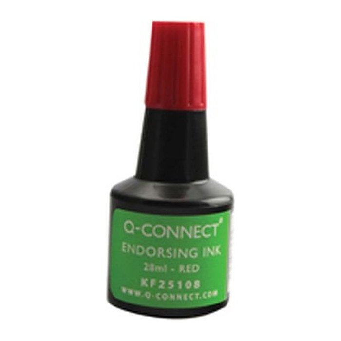 Q-CONNECT Stempelfarbe rot 28,0 ml