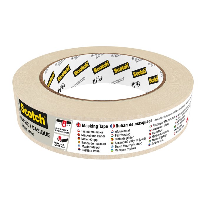 Scotch BASIC Kreppband beige 24,0 mm x 50,0 m 1 Rolle