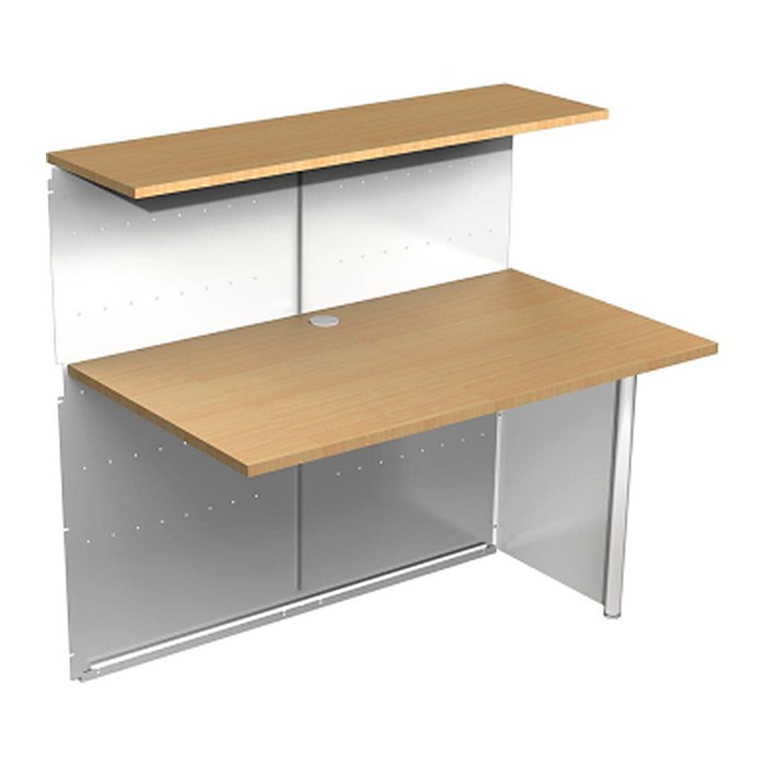 Kerkmann Anbautheke Genua gerade, buche, silber 116,0 x 70,0 x 115,0 cm
