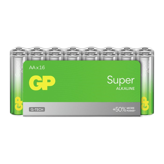 GP Batterien SUPER Alkali-Mangan Mignon AA 1,5 V, 16 St.