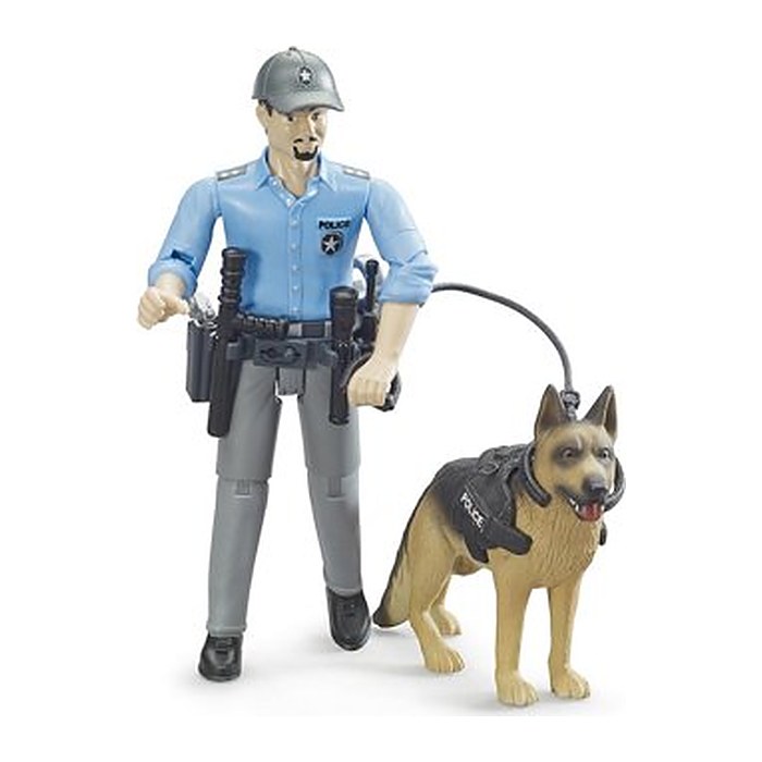 bruder bworld 62150 Polizist mit Hund Spielfiguren-Set