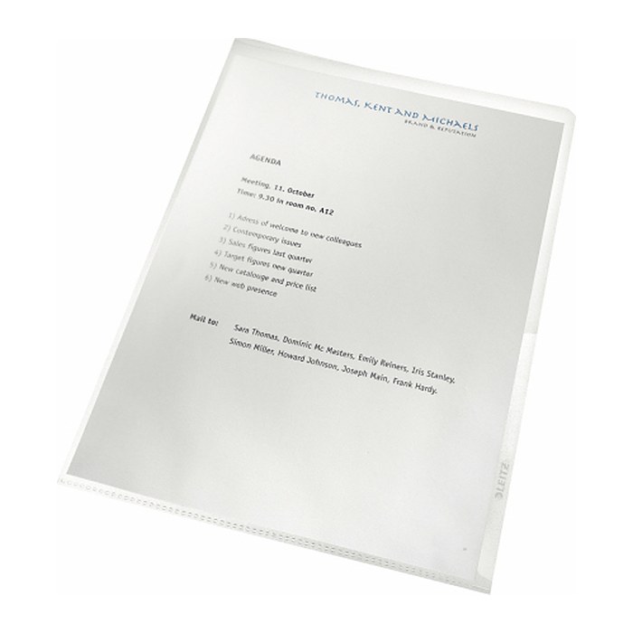 LEITZ Sichthüllen re:cycle 4001 DIN A4 transparent genarbt 0,13 mm, 100 St.