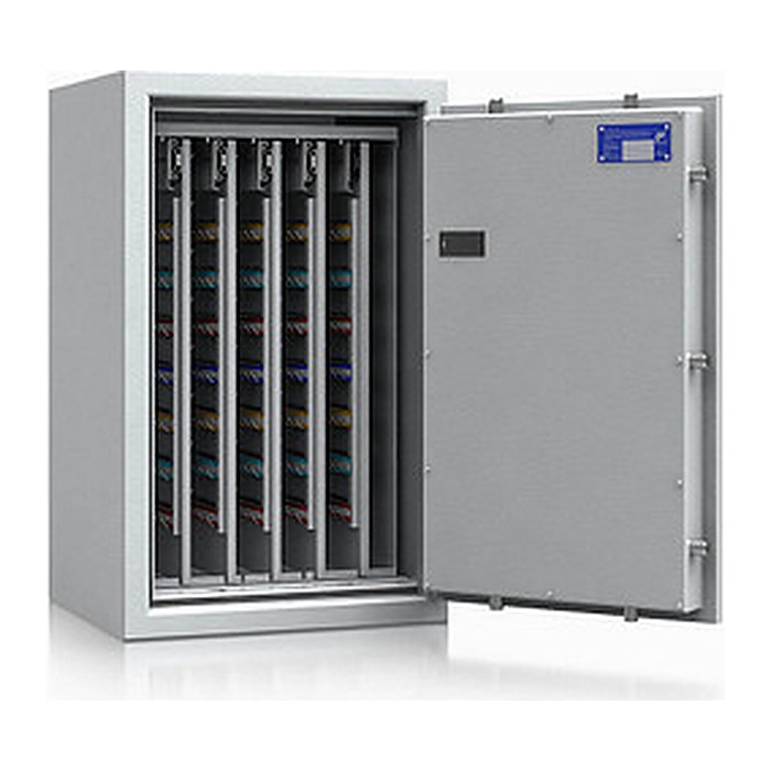 ISS safe4key Schlüsseltresor lichtgrau mit 600 Haken, Elektronikschloss, 50,0 x 42,0 x 80,0 cm, 1 St.