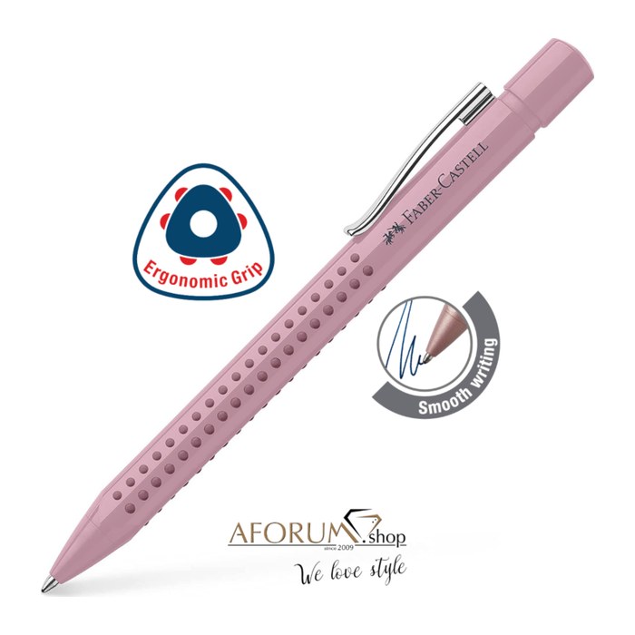 FABER-CASTELL Kugelschreiber GRIP 2010 rose shadows, Schreibfarbe: blau, 1 St.