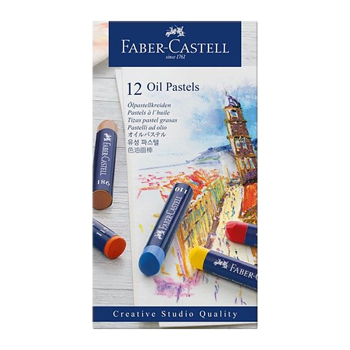 FABER-CASTELL Pastell Ölkreide farbsortiert 12 St.