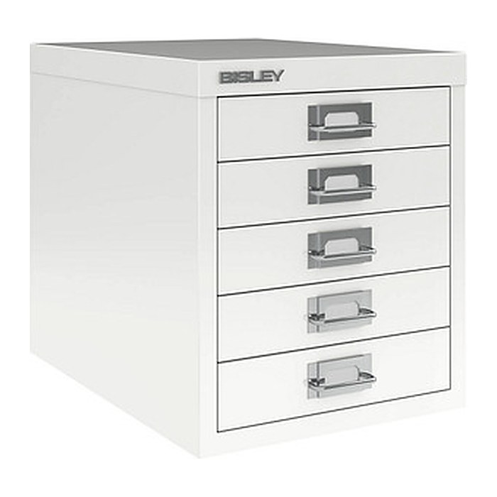 BISLEY MultiDrawer™ L125 Schubladenschrank verkehrsweiß 5 Schubladen 27,9 x 38,0 x 32,5 cm, 1 St.