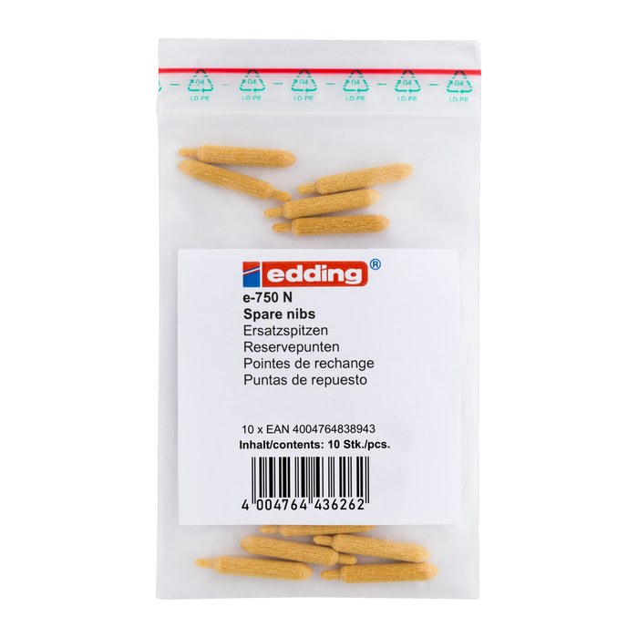 edding Ersatzspitzen für Lackmarker e-750 N natur