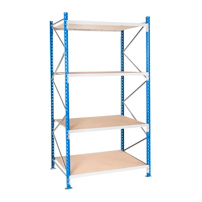 Manorga Schwerlast-Weitspannregal EPSIVOL ZR2520604NDF4 blau, braun 200,0 x 60,0 x 250,0 cm