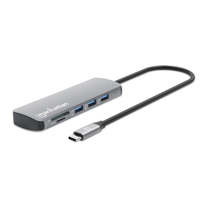 MANHATTAN USB-C PD auf HDMI 9-in-1 4K Dockingstation grau