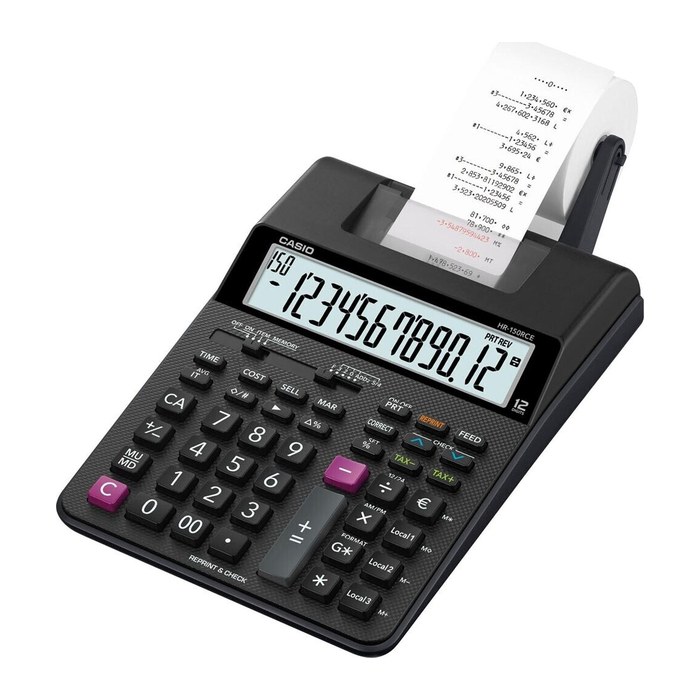 CASIO HR-150RCE Tischrechner druckend schwarz