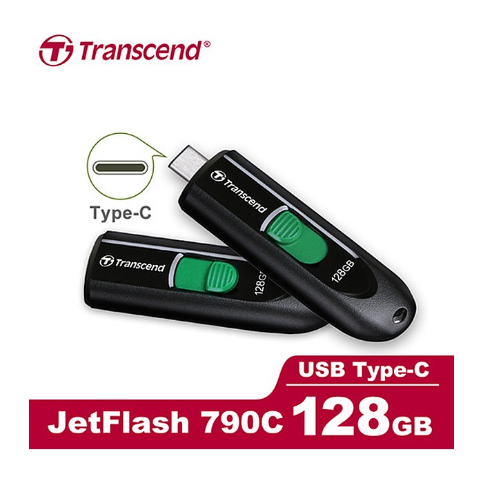USB-Stick 128GB Transcend JetFlash 790C USB3.2 schwarz