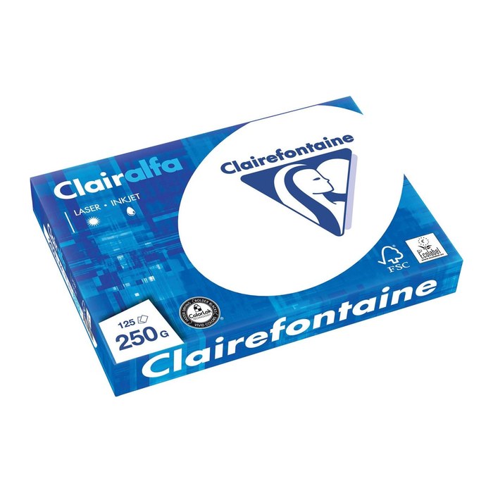 Clairefontaine Kopierpapier Clairalfa DIN A4 250 g/qm 125 Blatt