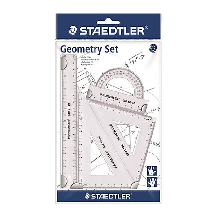 STAEDTLER Lineal-Set 569 PB transparent