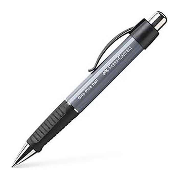 FABER-CASTELL Kugelschreiber GRIP Plus Ball stone grey, Schreibfarbe: blau, 1 St.