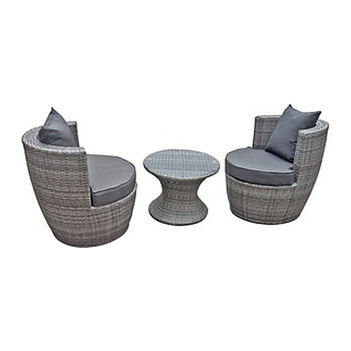 Garden Pleasure Sitzgruppe Linz grau Kunststoff, Metall, 7-teilig