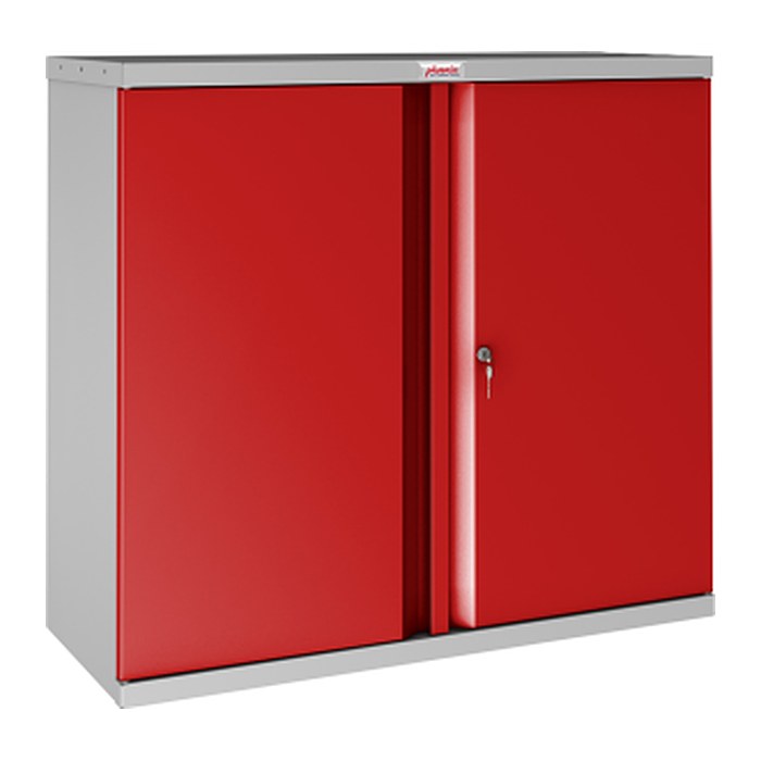 phoenix Stahlschrank SCL0891GRK grau, rot 1 Fachboden 91,5 x 37,0 x 83,0 cm, zerlegt, 1 St.