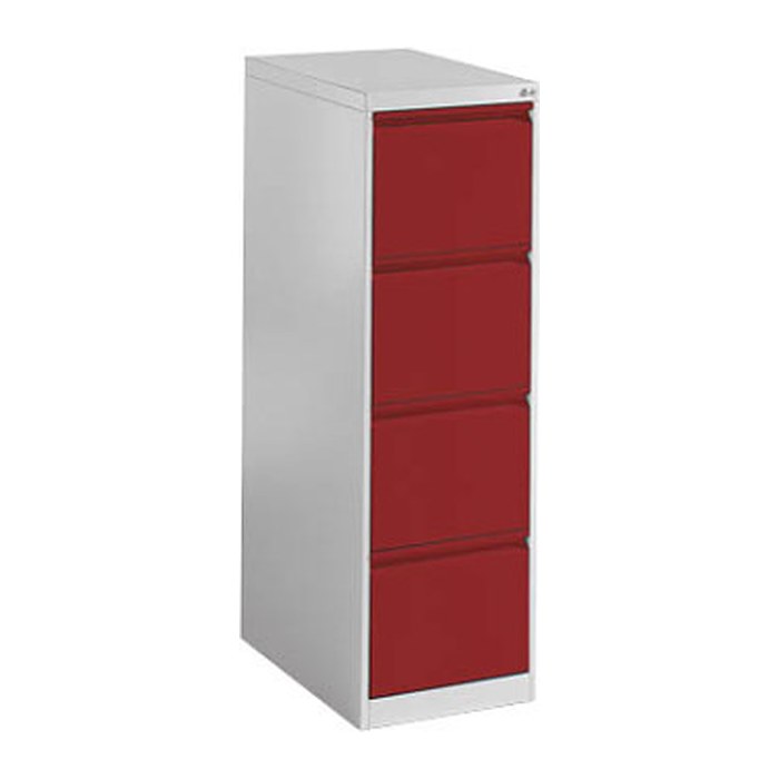CP C 2000 Acurado Hängeregistraturschrank lichtgrau, rubinrot 4 Schubladen 43,3 x 59,0 x 135,7 cm, 1 St.