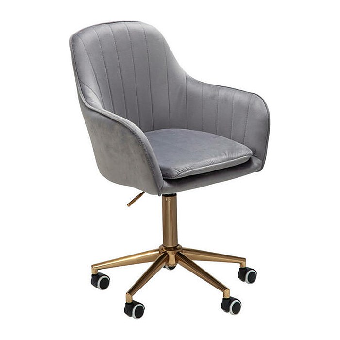 AMSTYLE Bürostuhl, SPM1.430 Stoff grau, Gestell gold