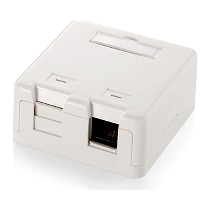Equip Aufputzdose 2-Port Keystone ungeschirmt weiß Polybeutel